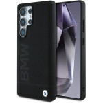 BMW Leather Big Wordmark Case for Samsung Galaxy S25 Ultra - Black - (BMW000983-0)