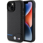BMW Leather Carbon case for iPhone 15 - black - (BMW000671-0)