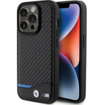 BMW Leather Carbon case for iPhone 15 Pro - black - (BMW000673-0)