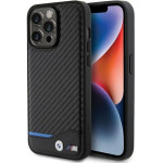 BMW Leather Carbon case for iPhone 15 Pro Max - black - (BMW000674-0)