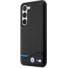 BMW Leather Carbon case for Samsung Galaxy S23+ - black - (BMW000537-0)