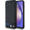BMW Leather Carbon case for Samsung Galaxy A55 - black - (BMW000840-0)