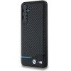 BMW Leather Carbon case for Samsung Galaxy A55 - black - (BMW000840-0)