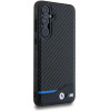BMW Leather Carbon case for Samsung Galaxy A55 - black - (BMW000840-0)