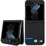 BMW Leather Carbon case for Samsung Galaxy Z Flip 5 - black - (BMW000679-0)