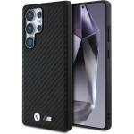 BMW Leather Carbon MagSafe Case for Samsung Galaxy S25 Ultra - Black - (BMW000997-0)