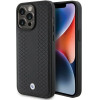 BMW Leather Diamond Pattern case for iPhone 15 Pro - black - (BMW000704-0)