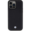 BMW Leather Diamond Pattern case for iPhone 15 Pro - black - (BMW000704-0)
