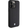 BMW Leather Diamond Pattern case for iPhone 15 Pro - black - (BMW000704-0)