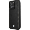 BMW Leather Diamond Pattern case for iPhone 14 Pro - black - (BMW000675-0)