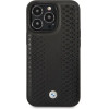 BMW Leather Diamond Pattern case for iPhone 14 Pro - black - (BMW000675-0)