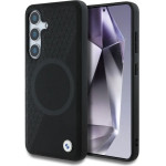 BMW Leather Half Textured MagSafe Case for Samsung Galaxy S25 - Black - (BMW000986-0)