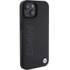 BMW Leather Hot Stamp case for iPhone 15 Plus - black - (BMW000668-0)