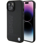 BMW Leather Hot Stamp case for iPhone 15 - black - (BMW000667-0)