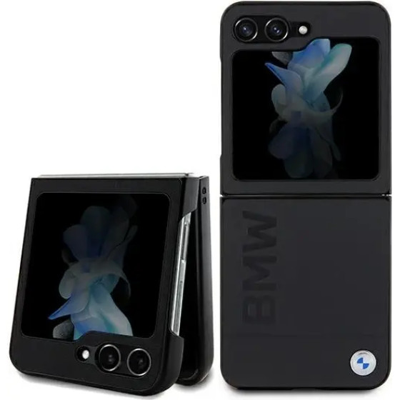 BMW Leather Hot Stamp case for Samsung Galaxy Z Flip 5 - black - (BMW000741-0)