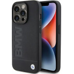 BMW Leather Hot Stamp case for iPhone 15 Pro - black - (BMW000669-0)