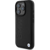 BMW Leather Hot Stamp MagSafe iPhone 16 Pro Case - Black - (BMW000897-0)