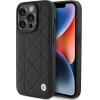 BMW Leather Quilted case for iPhone 15 Pro Max - black - (BMW000701-0)