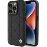BMW Leather Quilted case for iPhone 15 Pro Max - black - (BMW000701-0)