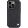 BMW Leather Quilted case for iPhone 15 Pro Max - black - (BMW000701-0)