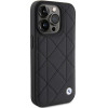 BMW Leather Quilted case for iPhone 15 Pro Max - black - (BMW000701-0)