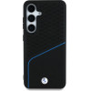 BMW Leather Textured and Smooth MagSafe Case for Samsung Galaxy S25 - Black - (BMW000984-0)
