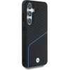 BMW Leather Textured and Smooth MagSafe Case for Samsung Galaxy S25 - Black - (BMW000984-0)