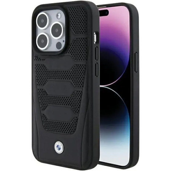 BMW Leather Seats Pattern case for iPhone 15 Pro Max - black - (BMW000707-0)