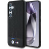 BMW Leather Tricolor Stripe MagSafe Case for Samsung Galaxy S25 - Black - (BMW000990-0)