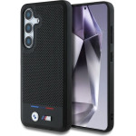 BMW Leather Tricolor Stripe MagSafe Case for Samsung Galaxy S25 - Black - (BMW000990-0)