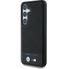 BMW Leather Tricolor Stripe MagSafe Case for Samsung Galaxy S25 - Black - (BMW000990-0)
