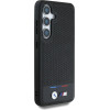 BMW Leather Tricolor Stripe MagSafe Case for Samsung Galaxy S25 - Black - (BMW000990-0)