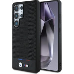 BMW Leather Tricolor Stripe MagSafena Samsung Galaxy S25 Ultra Case - Black - (BMW000992-0)