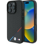 BMW M Carbon Tricolor Line MagSafe Case for iPhone 16 Pro Max - Black - (BMW000869-0)