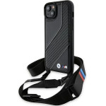 BMW M Edition Carbon Stripe & Strap case for iPhone 15 Plus / 14 Plus - black - (BMW000790-0)