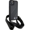 BMW M Edition Carbon Stripe & Strap case for iPhone 15 Plus / 14 Plus - black - (BMW000790-0)