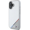 BMW M Carbon Tricolor Line MagSafe iPhone 16 Case - Gray - (BMW000870-0)