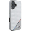 BMW M Carbon Tricolor Line MagSafe iPhone 16 Case - Gray - (BMW000870-0)