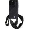 BMW M Edition Carbon Stripe & Strap case for iPhone 15 Pro - black - (BMW000791-0)
