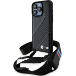 BMW M Edition Carbon Stripe & Strap case for iPhone 15 Pro Max - black - (BMW000792-0)