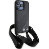 BMW M Edition Carbon Stripe & Strap case for iPhone 15 Pro Max - black - (BMW000792-0)
