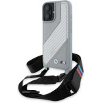 BMW M Edition Carbon Stripe & Strap iPhone 16 Case - Gray - (BMW000941-0)