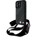 BMW M Edition Carbon Stripe & Strap iPhone 16 Plus Case - Black - (BMW000939-0)