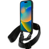 BMW M Edition Carbon Tricolor Lines & Strap Case for iPhone 16 Pro - Black - (BMW000944-0)