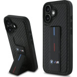 BMW M Grip Stand Smooth and Carbon case for iPhone 16 - black - (BMW000890-0)