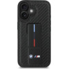 BMW M Grip Stand Smooth and Carbon case for iPhone 16 - black - (BMW000890-0)