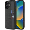 BMW M Perforated Tricolor Detail Line iPhone 16 Case - Dark Gray - (BMW000859-0)