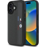 BMW M Perforated Tricolor Detail Line iPhone 16 Case - Dark Gray - (BMW000859-0)