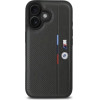 BMW M Perforated Tricolor Detail Line iPhone 16 Case - Dark Gray - (BMW000859-0)