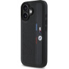 BMW M Perforated Tricolor Detail Line iPhone 16 Case - Black - (BMW000856-0)